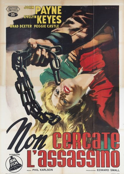 Poster 2 for the film 99 River Street (1953), painted by Nicola Simbari