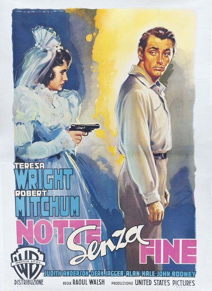 Manifesto 3 per il film Notte senza fine (1947), dipinto da Luigi Martinati
