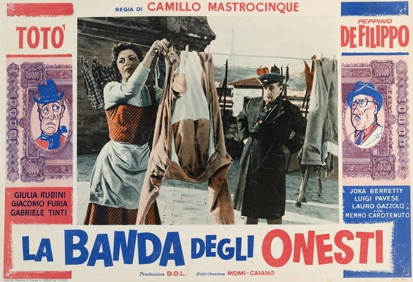 Fotobusta 2 per il film La banda degli onesti (1956)