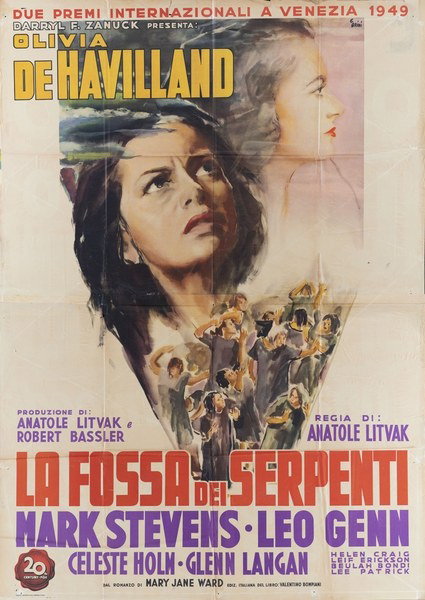 Manifesto 2 per il film La fossa dei serpenti (1948), dipinto da Ercole Brini