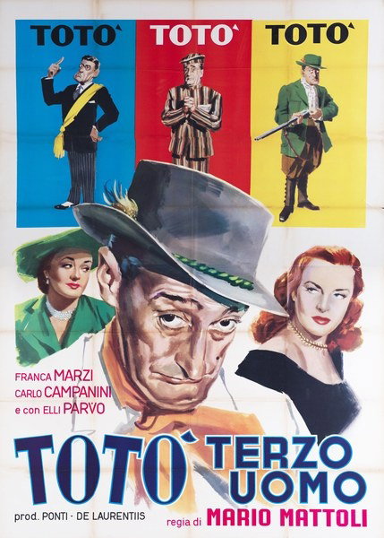 Manifesto 2 per il film Totò terzo uomo (1951)