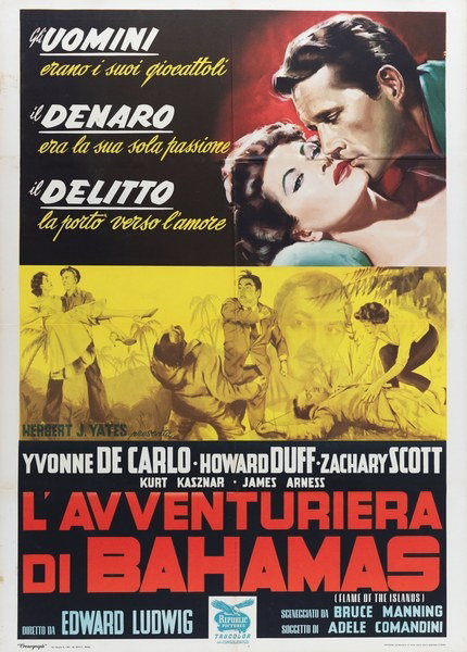 Poster 2 for the film Flame of the Islands (1955)