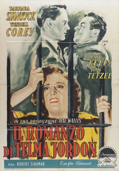 Manifesto 2 per il film Il romanzo di Thelma Jordon (1949)
