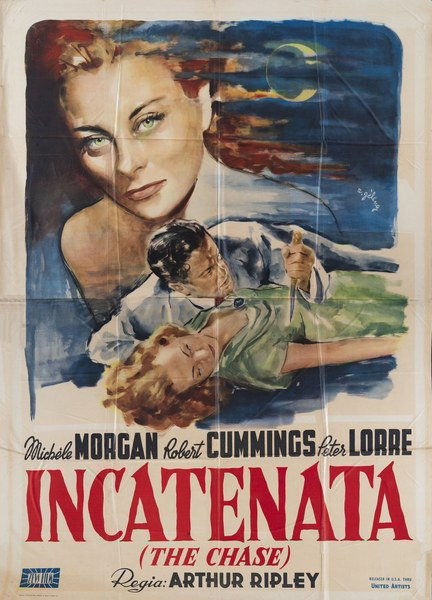 Poster 2 for the film The Chase (1946), painted by Rinaldo Geleng