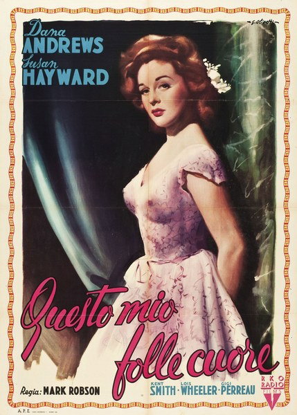 Manifesto 2 per il film Questo mio folle cuore (1949), dipinto da Giorgio Olivetti
