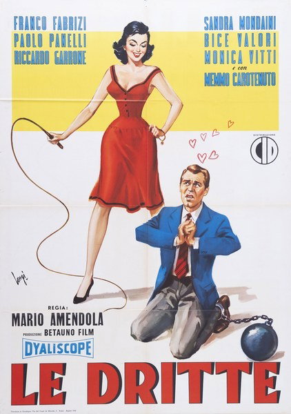 Manifesto 2 per il film Le dritte (1958), dipinto da Carlantonio Longi