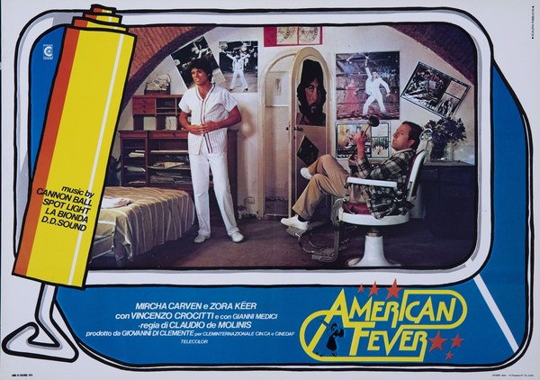 Fotobusta 3 per il film American Fever (1978), dipinto da Pierpaolo Scalera (visual)