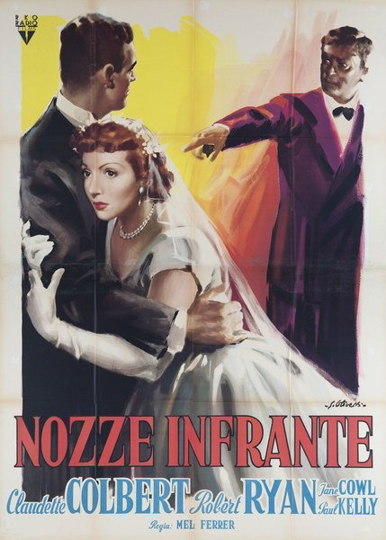 Manifesto 2 per il film Nozze infrante (1950), dipinto da Giorgio Olivetti