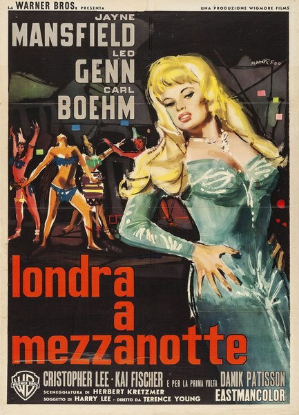 Poster 2 for the film Too Hot to Handle (1960), painted by Acerbo Manfredo