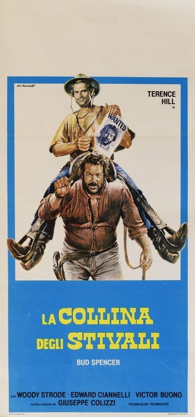Locandina 4 for the film Boot Hill (1969), painted by Ezio Tarantelli