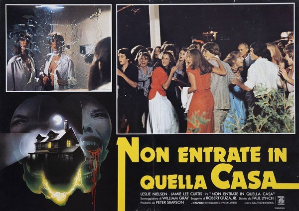 Fotobusta 5 per il film Non entrate in quella casa (1980), dipinto da Enzo Sciotti