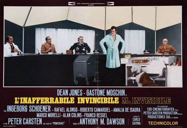Lobby Card 5 for the film L'inafferrabile, invincibile Mr. Invisibile (1970)