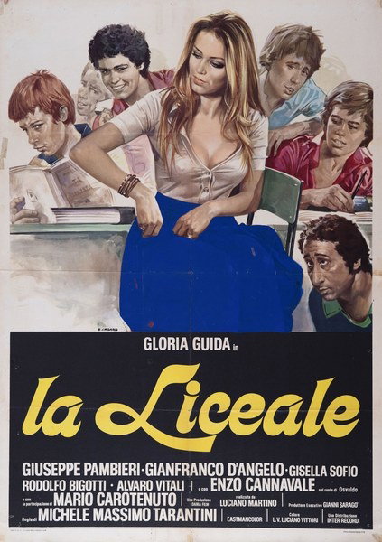 Manifesto 2 per il film La liceale (1975), dipinto da Renato Casaro (Renè)