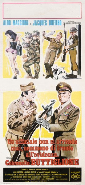 Locandina 2 per il film Un ufficiale non si arrende mai nemmeno di fronte all'evidenza, firmato Colonnello Buttiglione (1974)