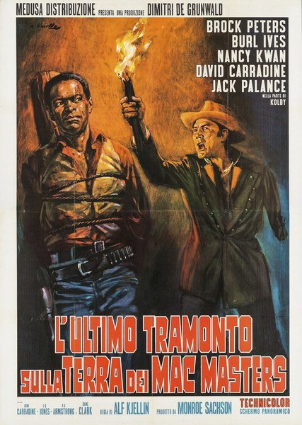 Manifesto 2 per il film L'ultimo tramonto sulla terra dei Mc Masters (1970), dipinto da Averardo Ciriello