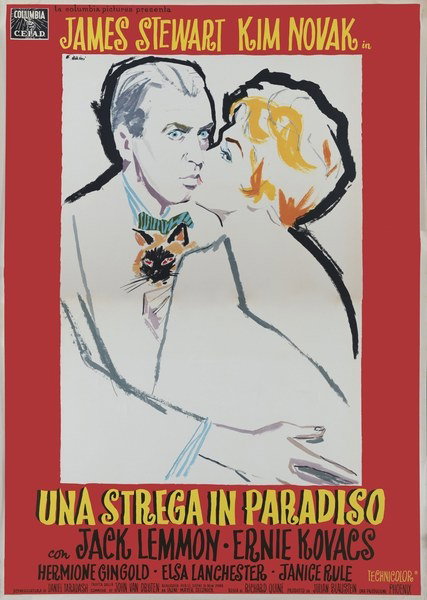 Poster 3 for the film Bell, Book and Candle (1958), painted by Ercole Brini