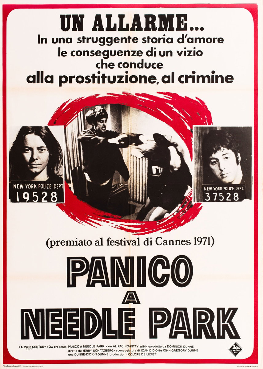 Manifesto 2 per il film Panico a Needle Park (1971)