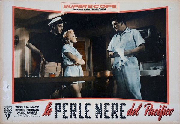 Fotobusta 3 per il film Le perle nere del pacifico (1955)